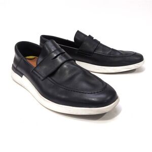 Wolf & Shepherd Crossover Penny Loafer Mens 13 M Black Leather Shoes Portugal